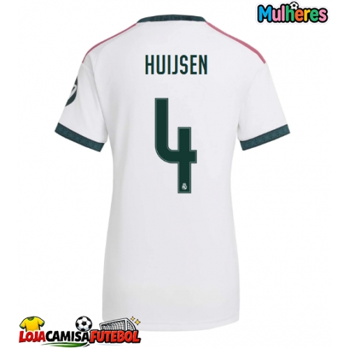 Camisa de Futebol Real Madrid Dean Huijsen #4 Equipamento Principal Mulheres 2026-27 Manga Curta